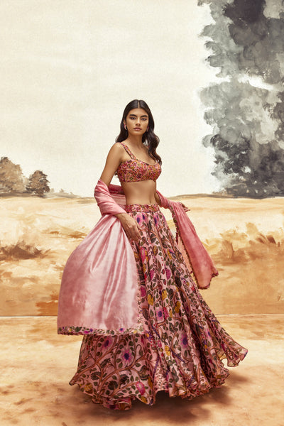 Punit Balana Johari Lehenga Set indian designer wear online shopping melange singaporei indian designer wear online shopping melange singapore
