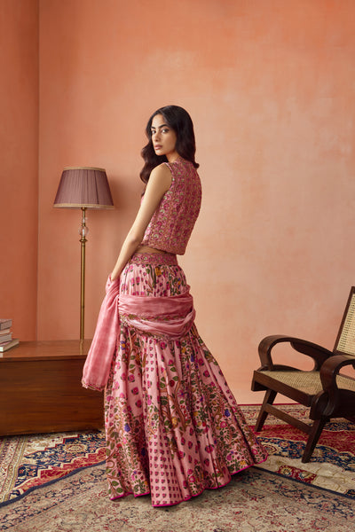 Punit Balana Johari Skirt Set indian designer wear online shopping melange singaporei indian designer wear online shopping melange singapore