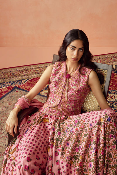 Punit Balana Johari Skirt Set indian designer wear online shopping melange singaporei indian designer wear online shopping melange singapore