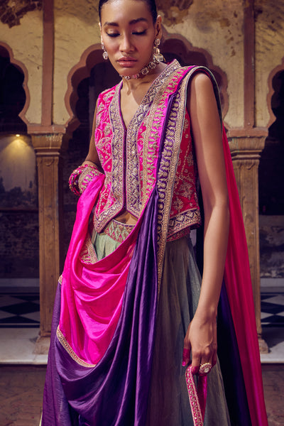 Punit Balana Johri Skirt Set indian designer wear online shopping melange singapore
