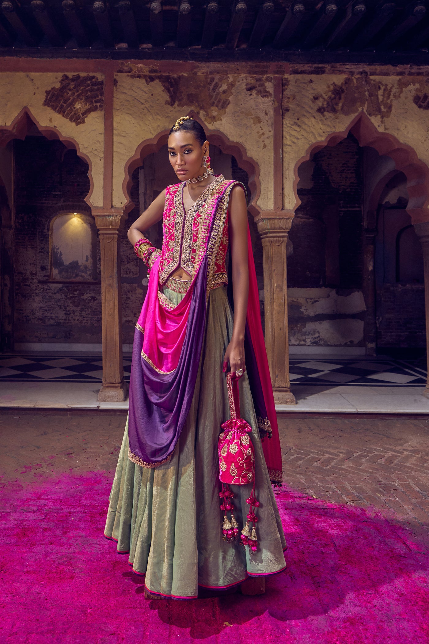 Punit Balana Johri Skirt Set indian designer wear online shopping melange singapore
