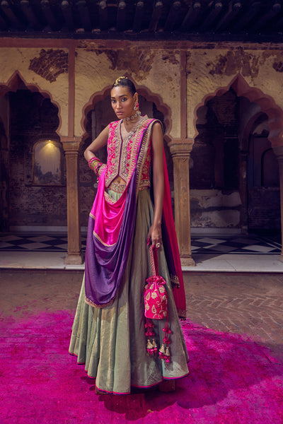 Punit Balana Johri Skirt Set indian designer wear online shopping melange singapore
