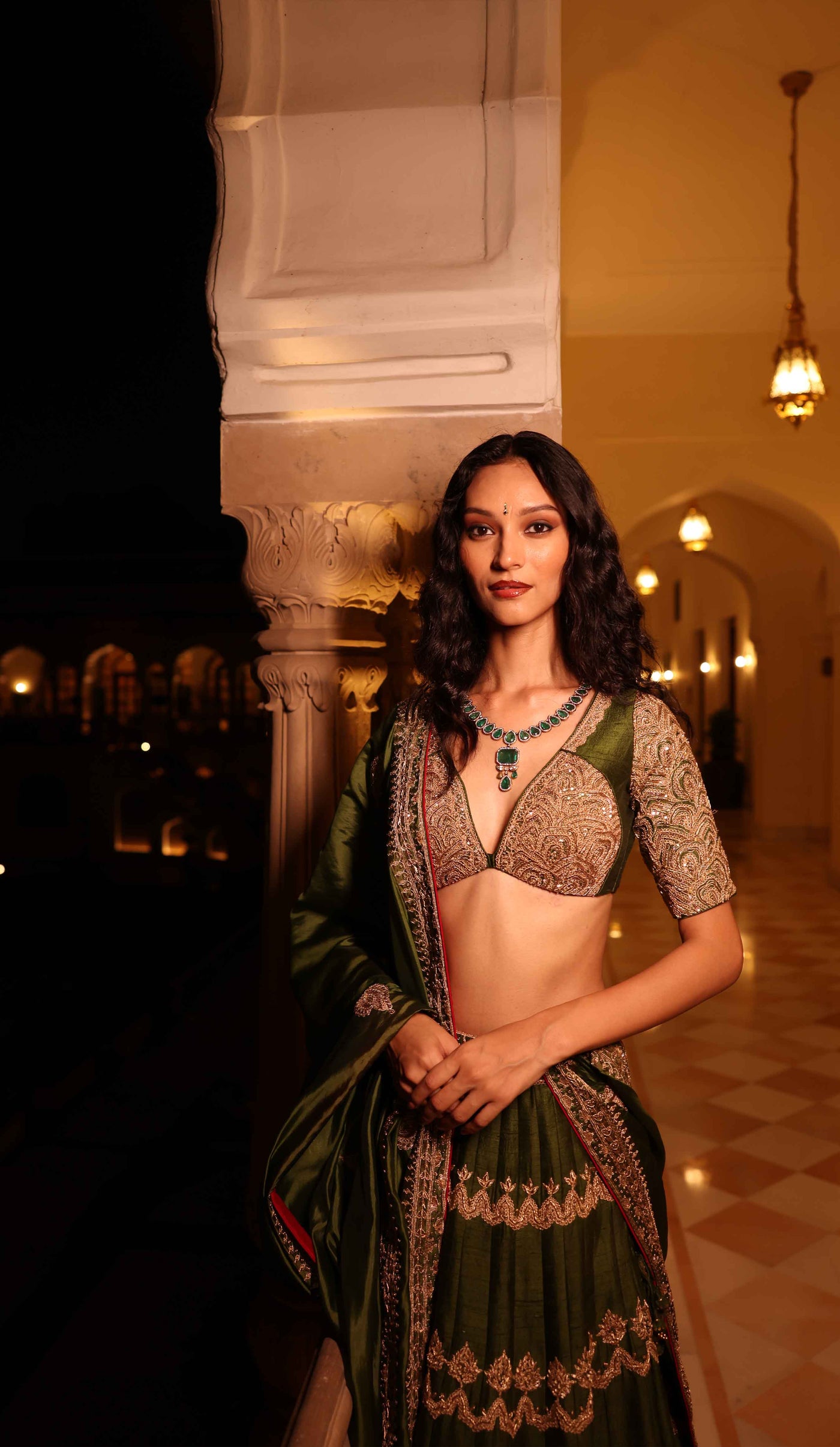 Punit Balana Kaccha Aam Lehenga set indian designer wear online shopping melange singapore 