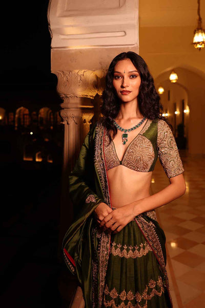 Punit Balana Kaccha Aam Lehenga set indian designer wear online shopping melange singapore 