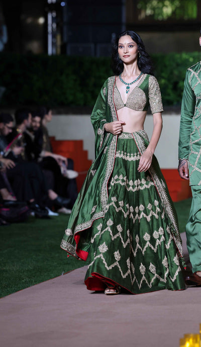 Punit Balana Kaccha Aam Lehenga set indian designer wear online shopping melange singapore 
