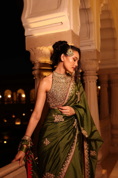 Punit Balana Kaccha Aam Saree Set indian designer wear online shopping melange singapore 