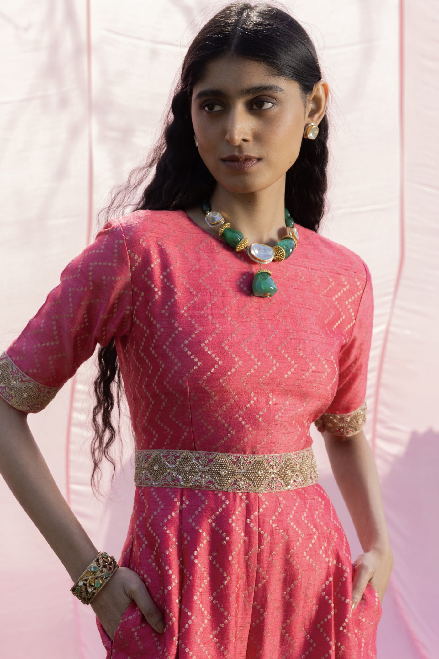 Punit Balana Kasundi Banarasi Silk Jump Suit indian designer wear online shopping melange singapore