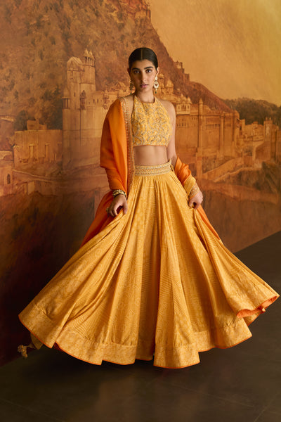 Punit Balana Kasundi Lehenga Set Indian designer wear online shopping melange singapore