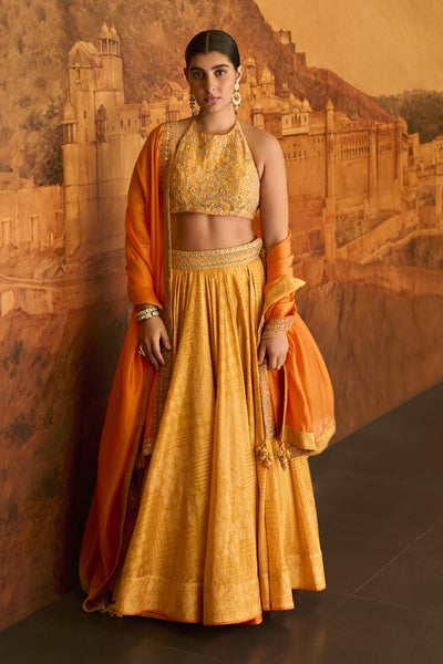 Punit Balana Kasundi Lehenga Set Indian designer wear online shopping melange singapore