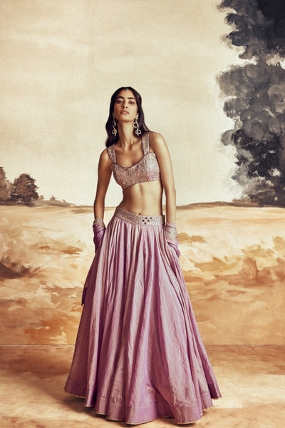 Punit Balana Lilac Johari Lehenga Set indian designer wear online shopping melange singapore