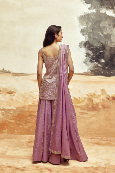 Punit Balana Lilac Sharara Set indian designer wear online shopping melange singapore
