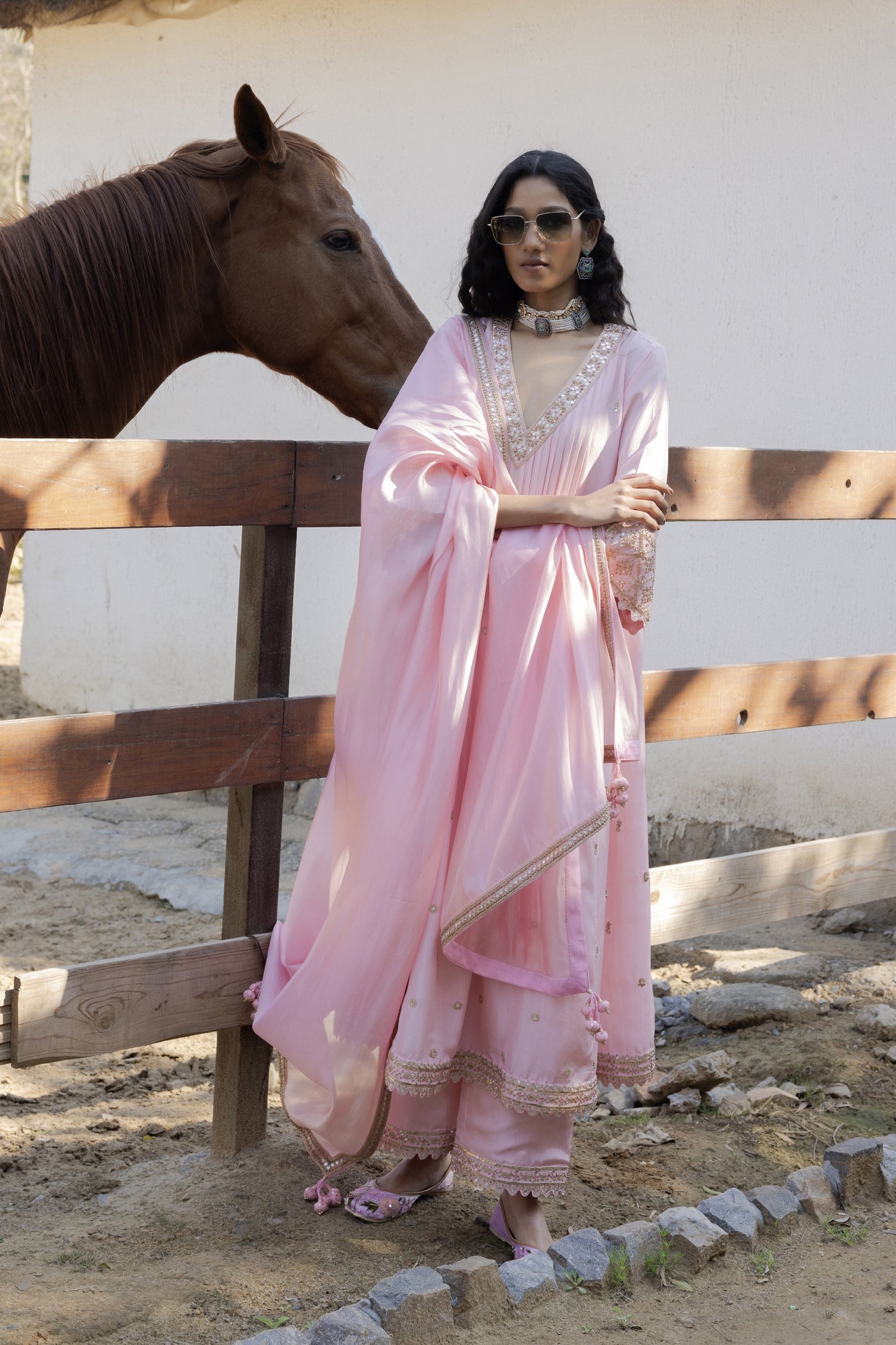 Punit Balana Masoom Gulaabi Alia Choga Setindian designer wear online shopping melange singapore