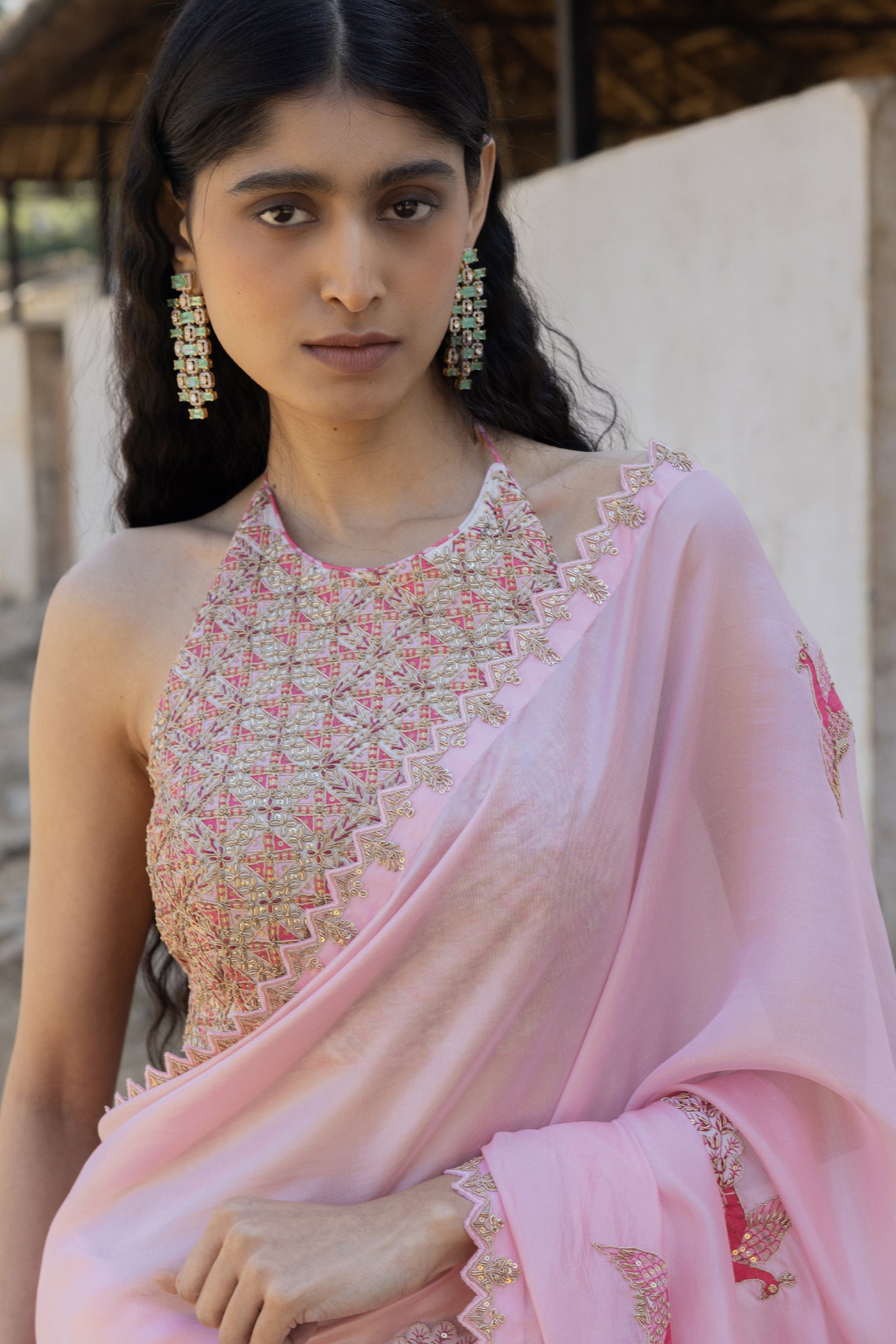 Punit Balana Masoom Gulaabi Saree indian designer wear online shopping melange singapore