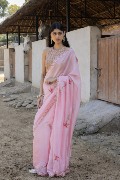 Punit Balana Masoom Gulaabi Saree indian designer wear online shopping melange singapore
