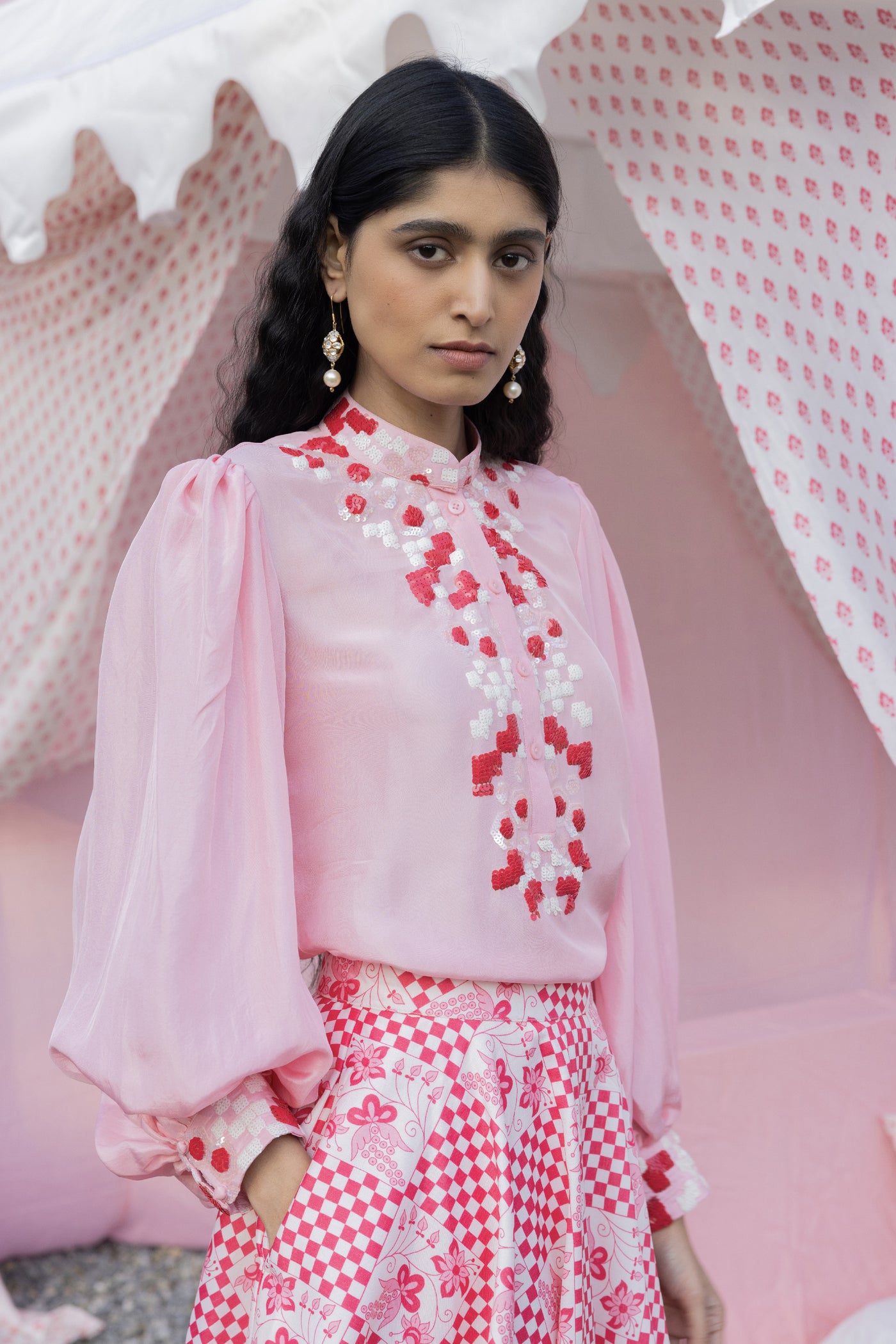 Punit Balana Masoom Gulabi Skirt Set indian designer wear online shopping melange singapore