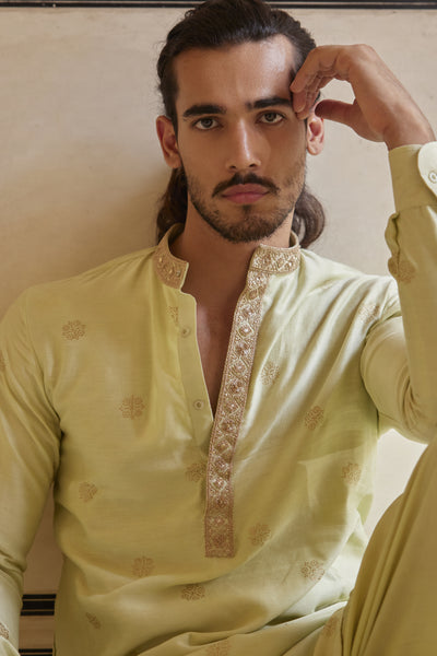  Punit Balana Menswear Mint Kurta With Pants indian designer wear online shopping melange singapore