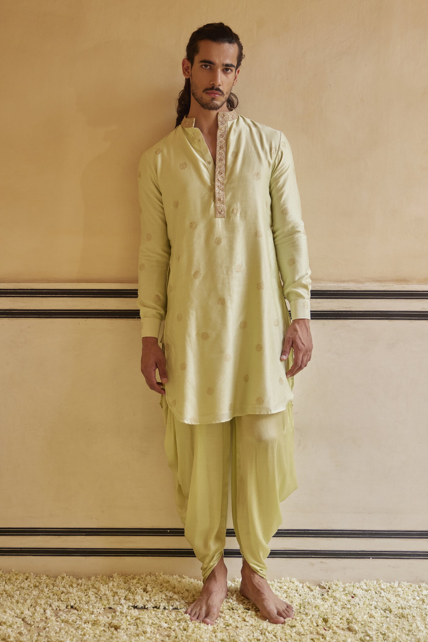  Punit Balana Menswear Mint Kurta With Pants indian designer wear online shopping melange singapore