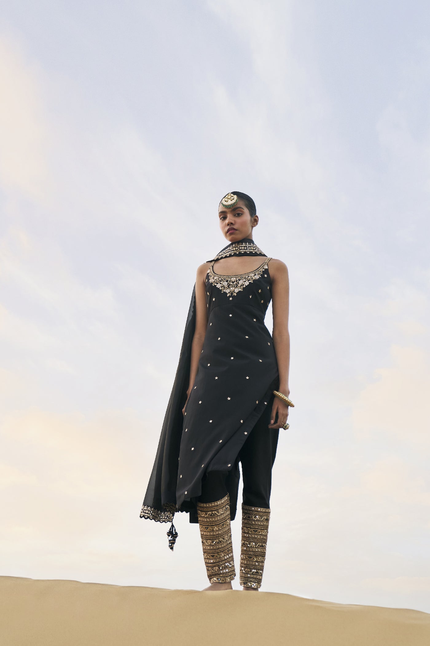 Punit Balana Noor Kurta Set Black indian designer wear online shopping melange singapore