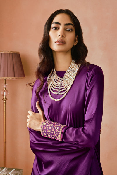 Punit Balana One Sleeve Tunic Set indian designer wear online shopping melange singapore