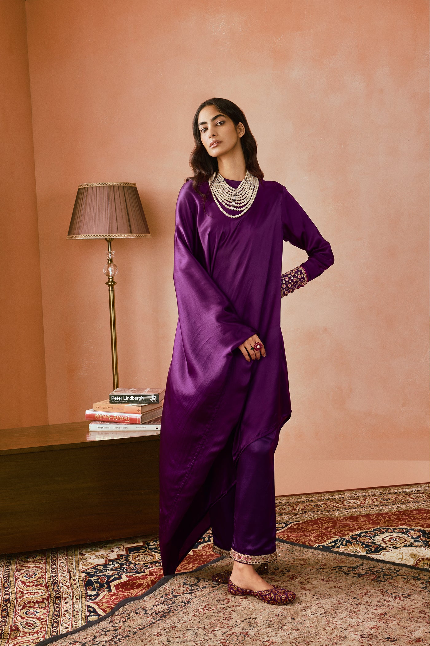 Punit Balana One Sleeve Tunic Set indian designer wear online shopping melange singapore