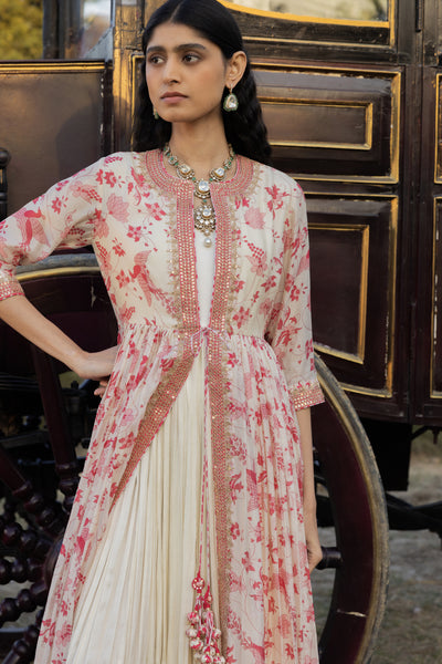 Punit Balana Printed Anarkali Set indian designer wear online shopping melange singapore