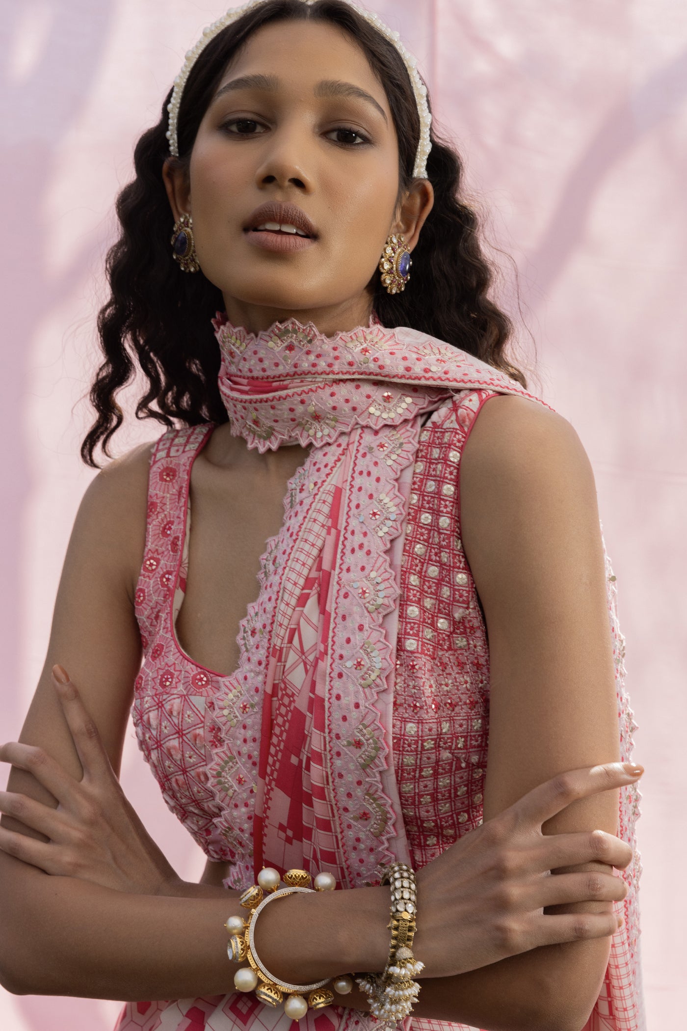 Punit Balana Printed Saree indian designer wear online shopping melange singapore
