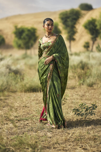 Punit Balana Ranthambore Print Sari indian designer wear online shopping melange singapore