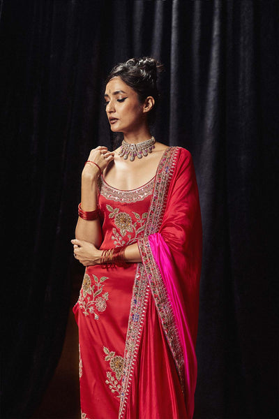 Punit Balana Surkh Laal Heavy Kurta Set indian designer wear online shopping melange singapore 