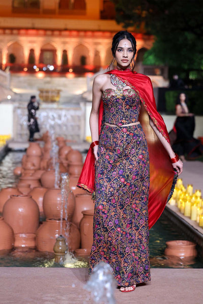 Punit Balana The Amer Corset indian designer wear online shopping melange singapore 