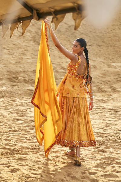 Punit Balana The Banjaran Ghaghri With Kurti And Dupatta indian designer wear online shopping melange singapore