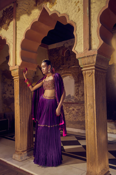 Punit Balana The Ghagri Skirt Set indian designer wear online shopping melange singapore
