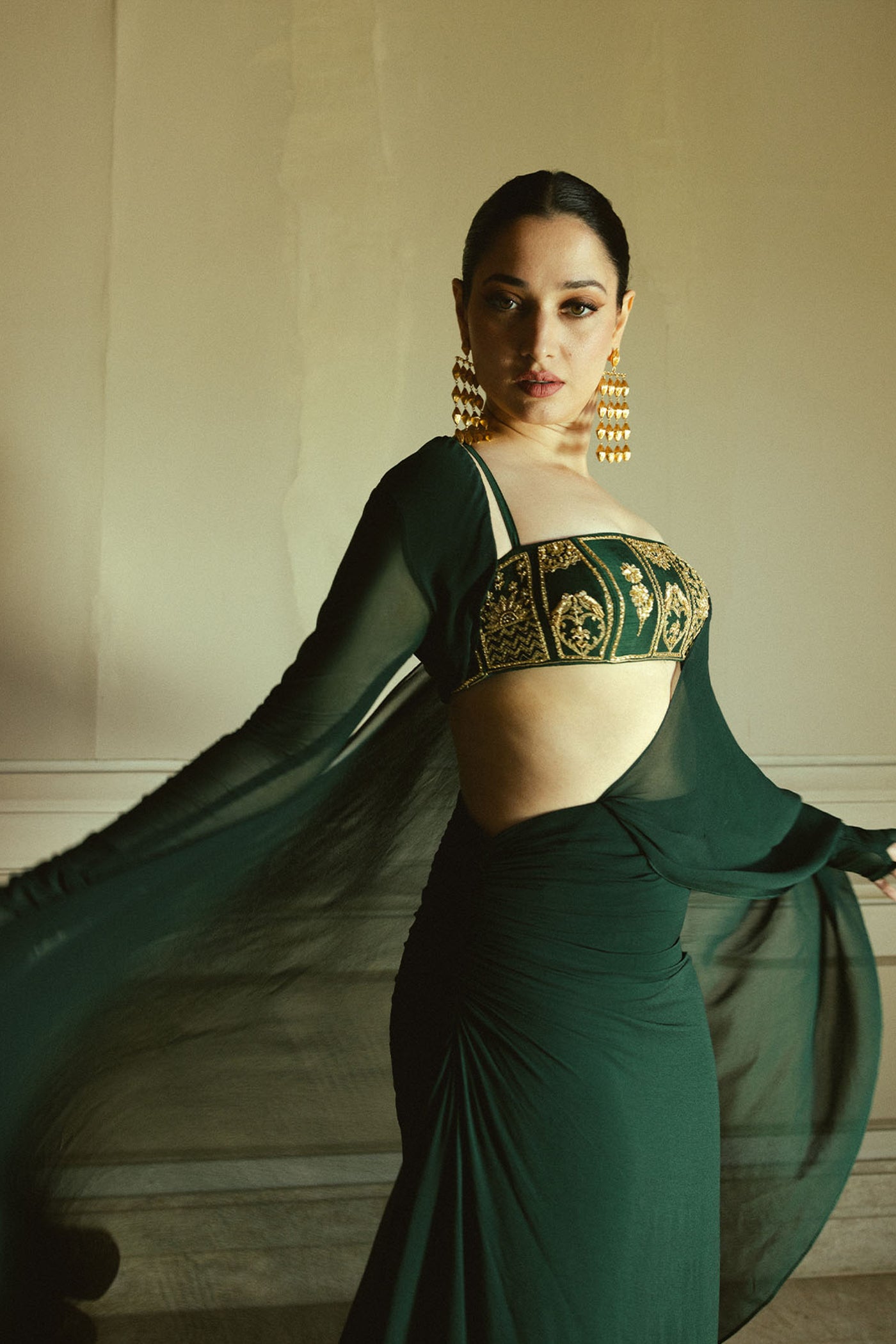 Punit Balana Trikone Draped Saree indian designer wear online shopping melange singapore