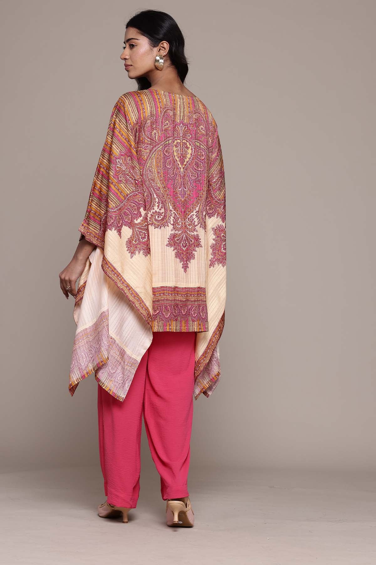 Ritu Kumar Beige Adrika Kurti indian designer wear online shopping melange singapore 