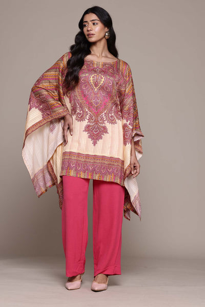 Ritu Kumar Beige Adrika Kurti indian designer wear online shopping melange singapore 