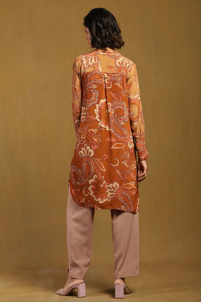 Ritu Kumar Beige Fatema Shirt indian designer wear online shopping melange singapore