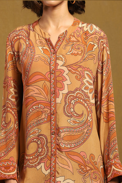 Ritu Kumar Beige Fatema Shirt indian designer wear online shopping melange singapore