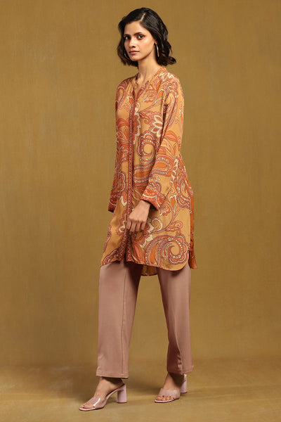 Ritu Kumar Beige Fatema Shirt indian designer wear online shopping melange singapore