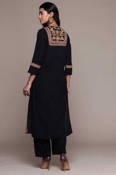 Ritu Kumar Black Carpet Kurta With Pant indian designer wear online shopping melange singapore 