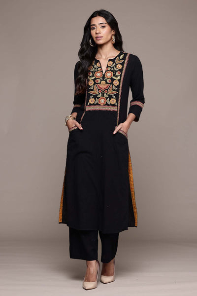 Ritu Kumar Black Carpet Kurta With Pant indian designer wear online shopping melange singapore 