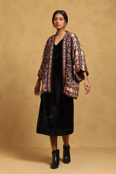 Ritu Kumar Black Wool Shrug indian designer wear online shopping melange singapore