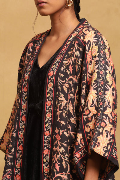 Ritu Kumar Black Wool Shrug indian designer wear online shopping melange singapore