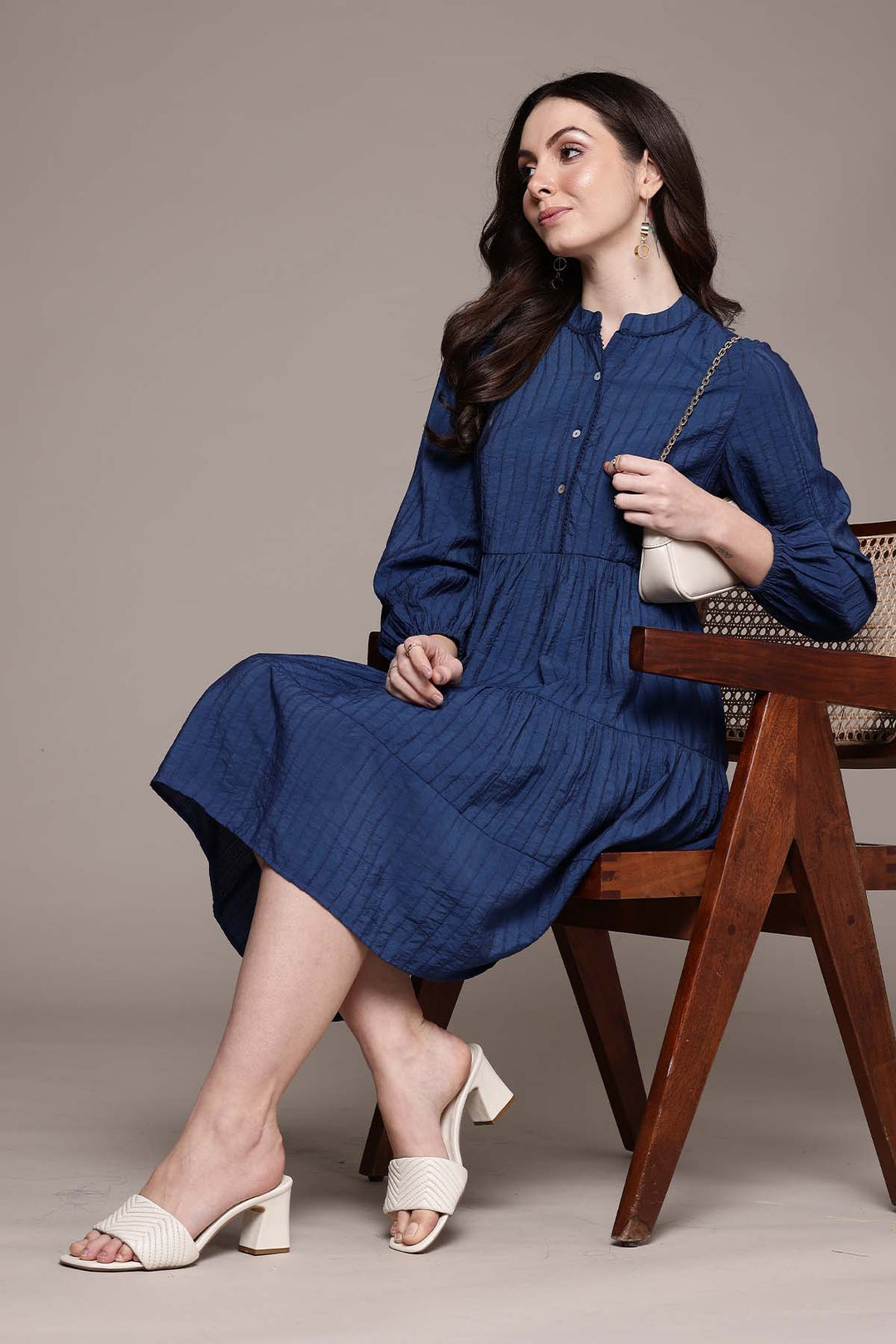 Blue Essential Mahi Short Dress – Melange Singapore