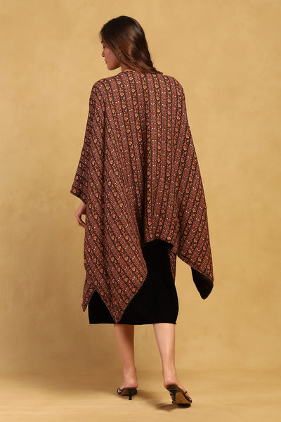 Ritu Kumar Brown Fab Shrug indian designer wear online shopping melange singapore