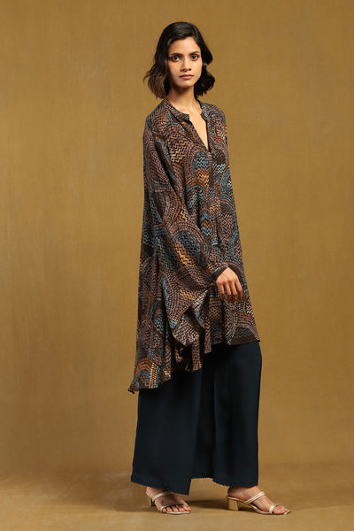Ritu Kumar Green Aboriginal Kurti indian designer wear online shopping melange singapore