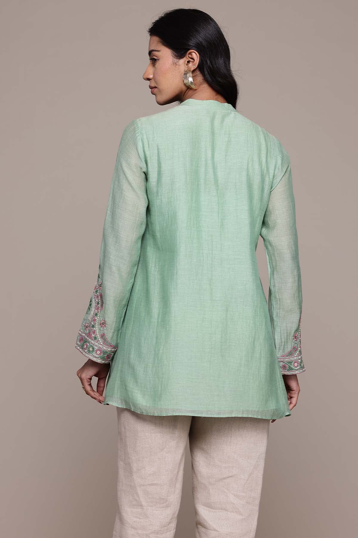 Ritu Kumar Green Dharohar Kurti indian designer wear online shopping melange singapore 