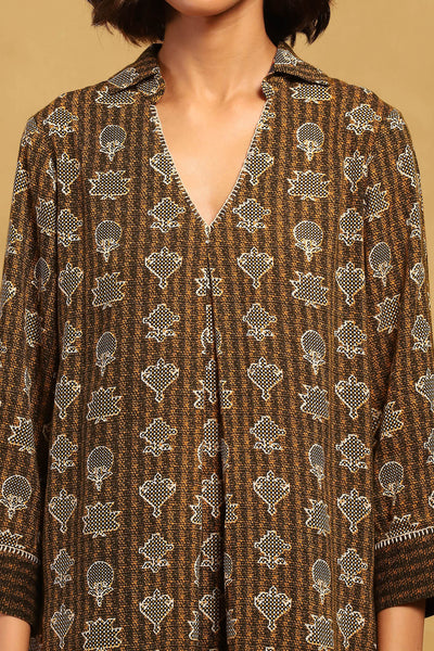 Ritu Kumar Green Dhriti Shirt indian designer wear online shopping melange singapore