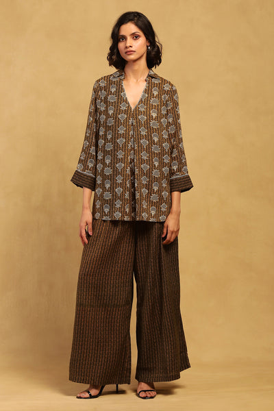 Ritu Kumar Green Dhriti Shirt indian designer wear online shopping melange singapore