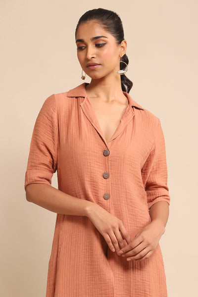 Ritu Kumar Pink Solid Kurta With Pants indian designer wear online shopping melange singapore