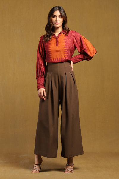 Ritu Kumar Red Aninda Top indian designer wear online shopping melange singapore