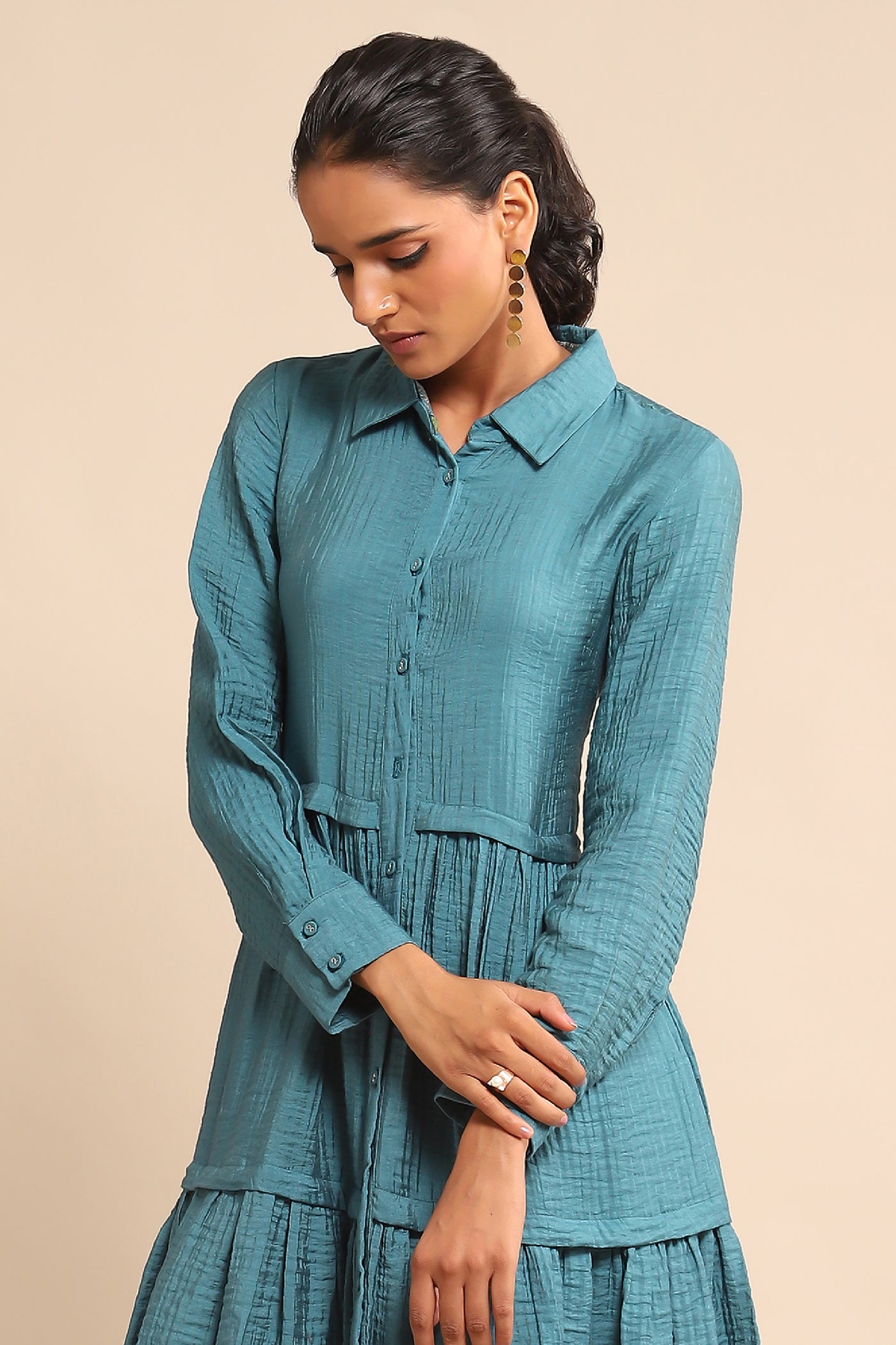 Ritu Kumar Solid Dress indian designer wear online shopping melange singapore